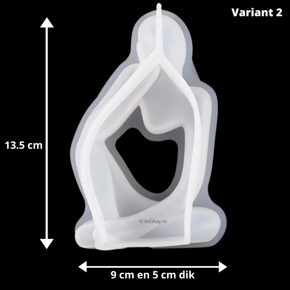 Siliconen Mal Abstracte Zittende Denker - Image 3